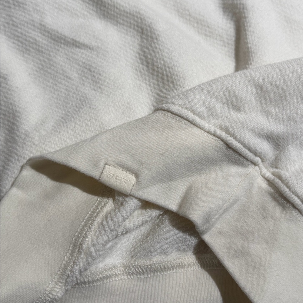 SET Active XL Lightweight Sweats Crewneck Sweatshirt Sweater White Cream - Picture 7 of 8